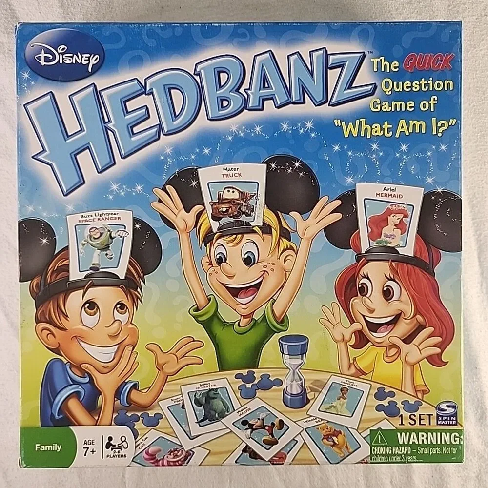 Game Hedbanz Disney Version Quick Questions What I Am Ages 7+ Only 5 Headbands